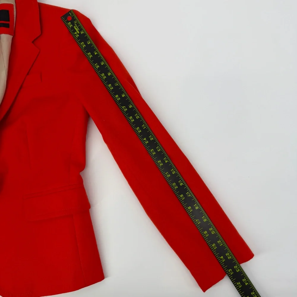 J‎ Crew Schoolboy Blazer Orange Women’s Size 0 Wool Jacket Career - Picture 11 of 12
